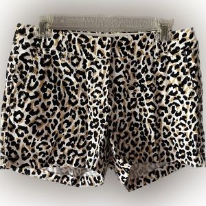 J. Crew leopard print shorts with cuff size 4